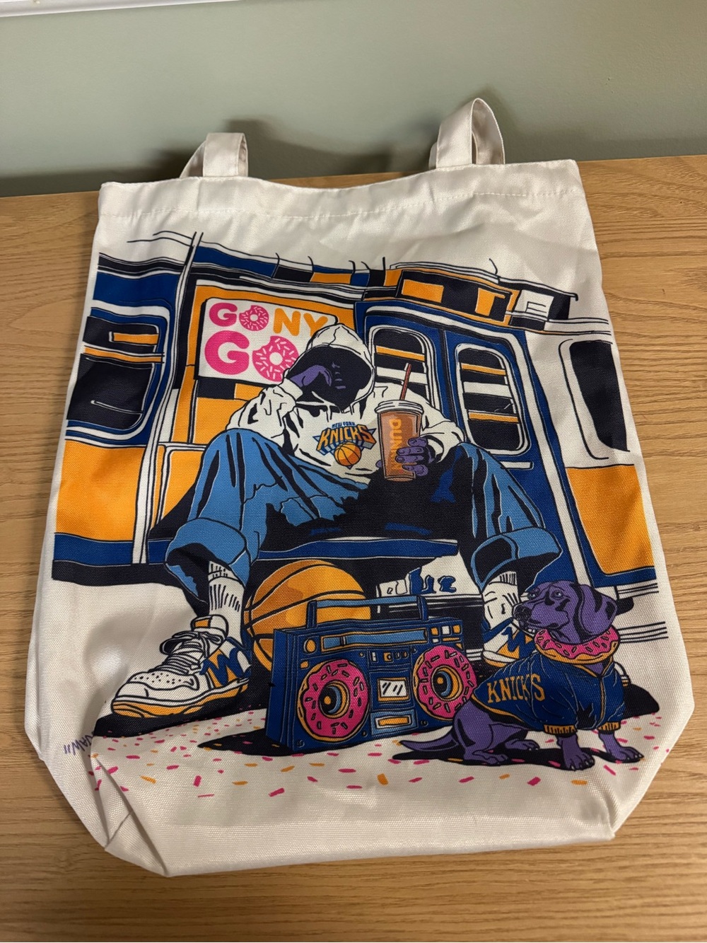 Limited Edition Dunkin’ x NY Knicks Canvas Tote Bag by MADSTEEZ
